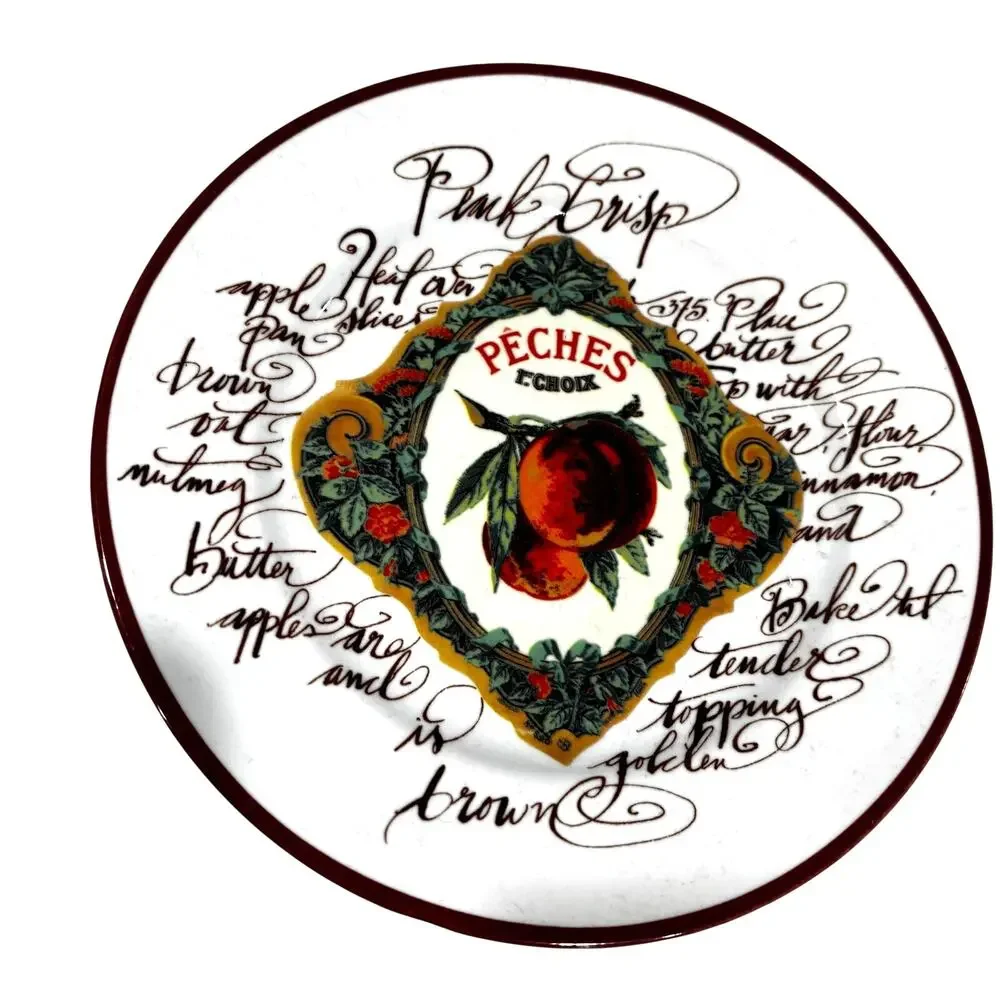 Williams Sonoma Rosanna Canape Plates (4) Fruit Design Tidbit Appetizer Display